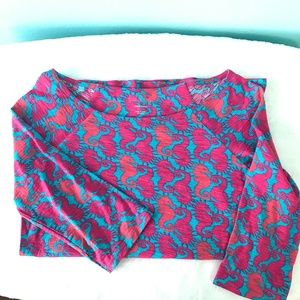 Lilly Pulitzer Tops - Lilly Pulitzer Sea horse Cotton top Lilly Pulitzer Tops - Lilly Pulitzer Sea horse Cotton top